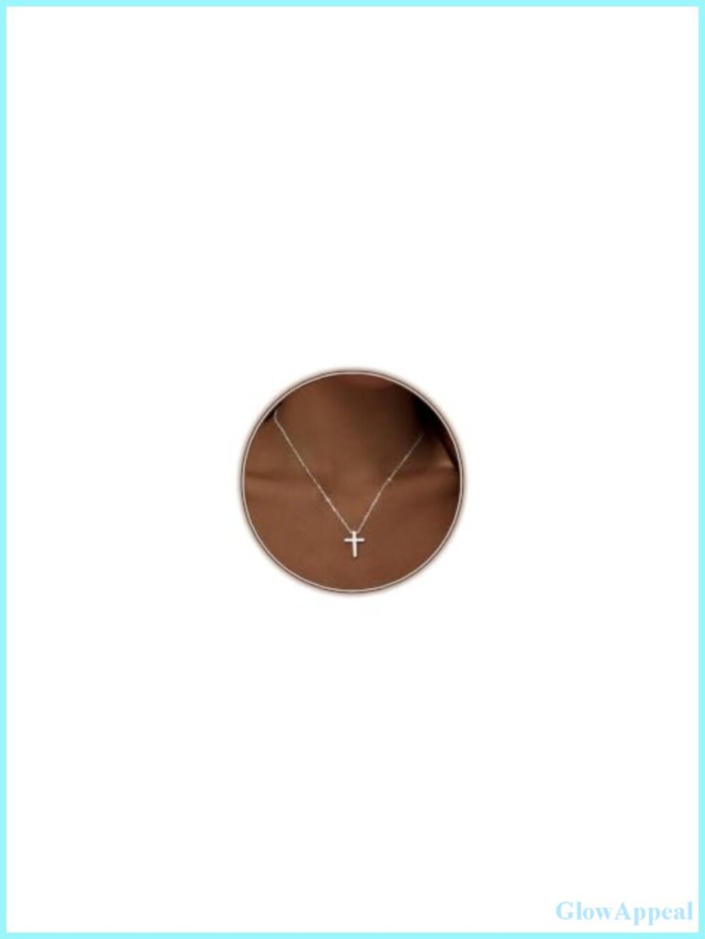 Zeffy Cross Necklace Women 18k Gold/Silver Plated Tiny Cross Pendant Dainty